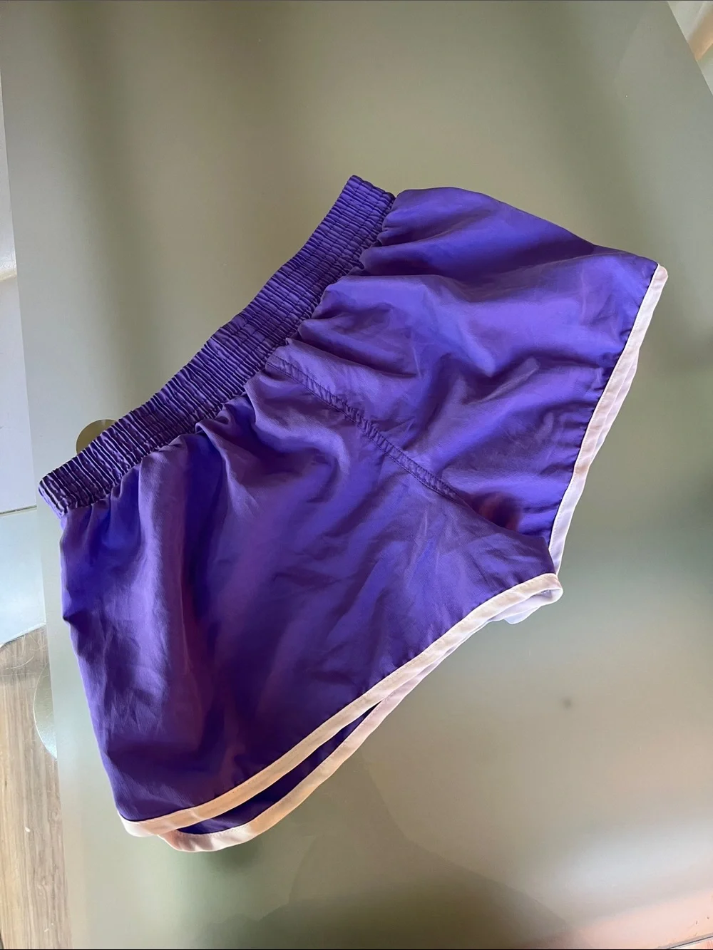 ZeroXposur Purple Girls Swim Trunks with White Trim